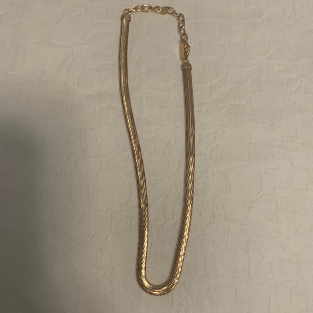 Gold Herringbone Necklace